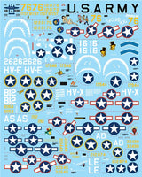 1/48 Fundekals P-38 E/F/G/H Lightnings 48030