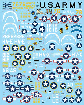 1/48 Fundekals P-38 E/F/G/H Lightnings 48030