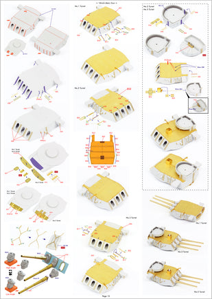 1/350 Pontos Model USS BB-63 Missouri 1945 Detail Up Set for HB (20B Deck Blue) 37034FB