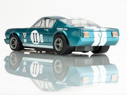 AFX Mega G+ 1965 Shelby Mustang GT350R Mark Donohue Blue/White 22071