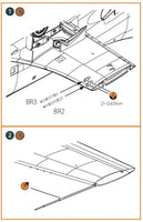Clear Prop A72040 brass aftermarket parts displayed showing multiple gun barrel components and pitot tube for 1/72 XA2D-1 Skyshark model enhancement
