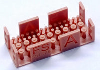 Pink plastic component with 'FSA' branding on a white background