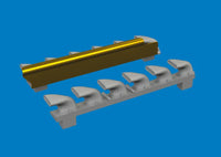 1/72 Eduard Bf 109G-6 exhaust stacks PRINT Brassin for TAMIYA kit D72054