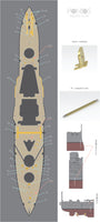 1/350 Pontos Model HMS Warspite Wooden Deck Set 35027WD1