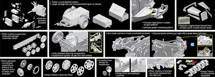 1/35 Dragon Model Sd.Kfz.10/4 für 2cm FlaK 30 1940 Production w/Ammo Trailer 6711