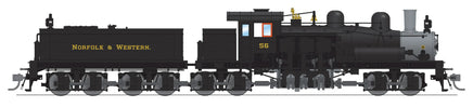 HO Broadway Ltd Class D 4-Truck Shay N&W 56 No-Sound / DCC-Ready 8256