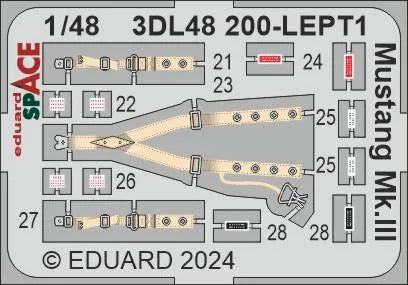 1/48 Eduard Mustang Mk.III Space for EDUARD 3DL48200