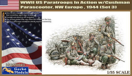 1/35 Gecko Models US Paratroops in Action w/M53. (Set 3) 35GM0043