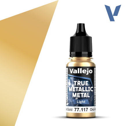 Vallejo True Metallic (Light) Arcane Gold 18ml (6pc/Box) 77.117