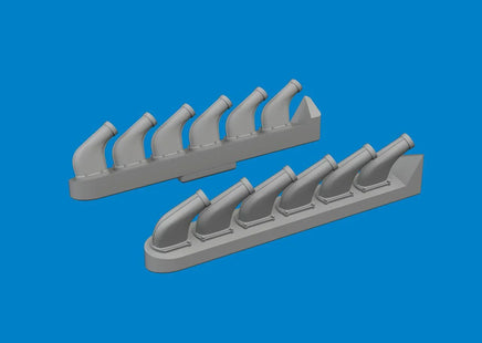 1/72 Eduard P-51 exhaust stacks PRINT Brassin for TAMIYA kit 672411