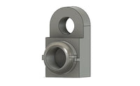 Gray metal mechanical component on a white background