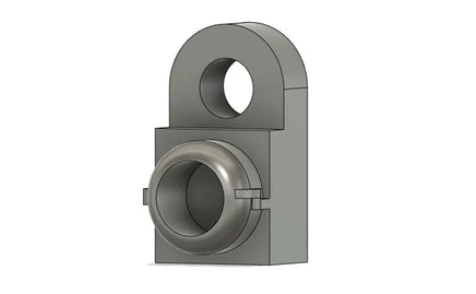 Gray metal mechanical component on a white background