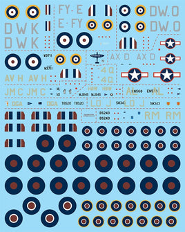 1/72 Fundekals SPITFIRES PT 1 72005