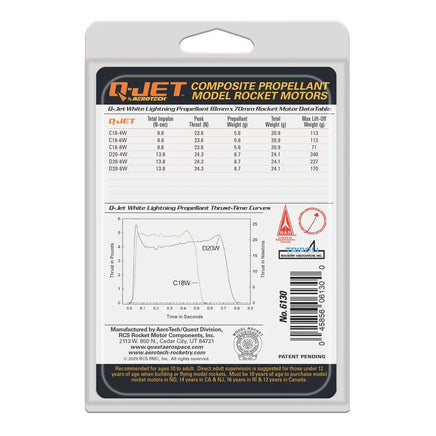 Quest Q-Jet D20-4W White Lightning Complete 2-Motor Launch Pack - Q6130