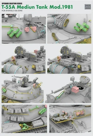 1/35 Ryefield Models T-55A Medium Tank Mod 1981 Upgrade Parts Set for RM-5098 2055