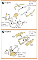 1/48 Clear Prop A-10C Double-Sided Painting Mask on Yellow Kabuki Paper for ACADEMY 48036