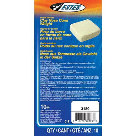 Estes Rockets Clay Nose Cone Weight 3180 - MPM Hobbies