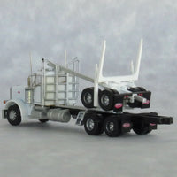N Trainworx White Peterbilt 379 Log Truck 47982