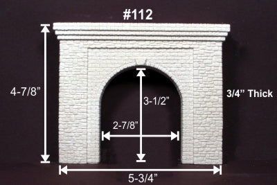 HO Monroe Tunnel Portal Random Stone Single-Track #112