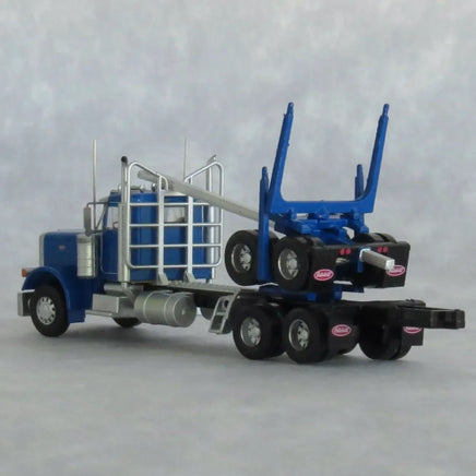 N Trainworx Blue Peterbilt 379 Log Truck 47984