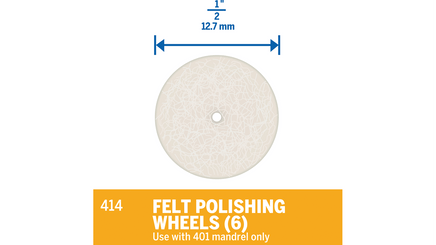 Dremel 1/2" Felt Polishing Wheel 414