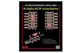 1/35 Ryefield Models 3D Printed Workable Track Links Pz.Kpfw.III/IV Winterketten 2018