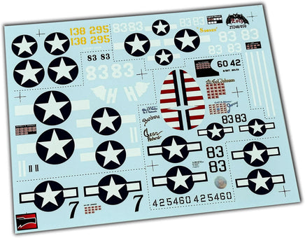 1/48 Zotz Decals P-38 / P-47 / P-40 Gerald Jerry Johnson Set 48050