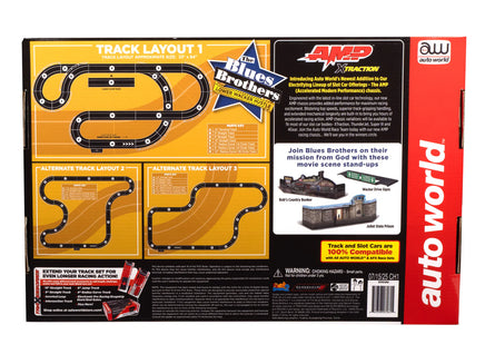 HO Auto World 18' Blues Brothers Lower Wacker Hustle Slot Race Set RS360