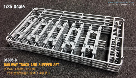 1/35 Sabre Model RAILWAY TRACK AND SLEEPER SET (4 [CS Length 71.42 Cm) 35B06-B