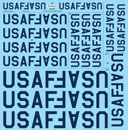 1/48 Fundekals USAF Titles 48027