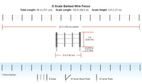 O Woodland Figures & Accents Barbed Wire Fence A3000