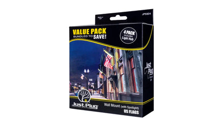 Woodland Wall Mount Flag with Spotlight Value Pack 5924 - MPM Hobbies
