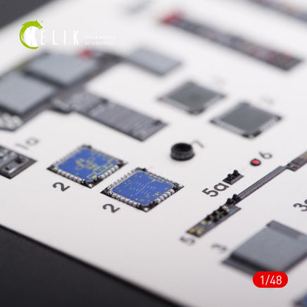 1/48 Kelik AH-64D Apache longbow interior 3D decals for Hasegawa kit K48021