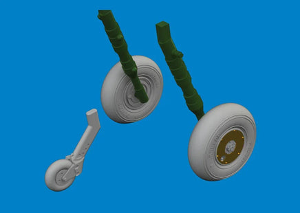 1/72 Eduard Spitfire Mk.V wheels Brassin for TAMIYA kit 672407