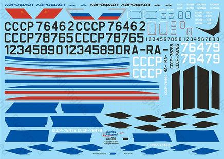 1/144 Fundekals AEROFLOT IL-76 CANDIDS 44010