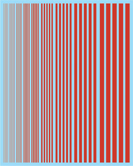 Multi Scale Fundekals RED STRIPES