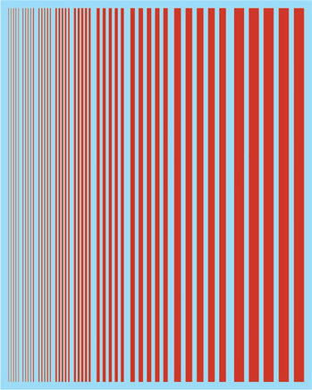 Multi Scale Fundekals RED STRIPES