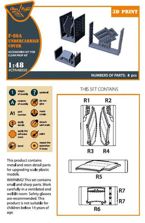 1/48 Clear Prop F-86A Undercarriage Covers (CP) A48050