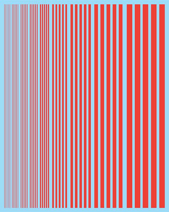 Multi Scale Fundekals DAY GLO STRIPES