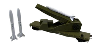 HO Rock Island US Army Missile Launcher w 3 Missiles 32180
