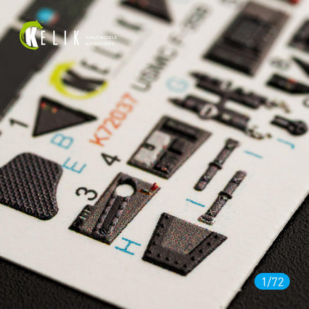 1/72 Kelik F-35B Interior 3D Decals for Academy Kit K72037