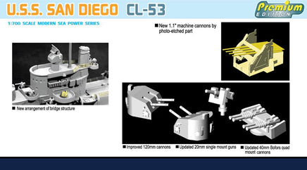 1/700 Dragon Model USS San Diego CL-53 7052