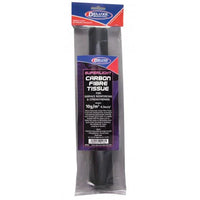 Packaged carbon fiber tissue with Deluxe brand label on a white background