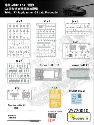 1/72 Vespid Sd.Kfz.173 Jagdpanther G1 Late Production 720010