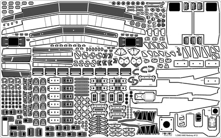1/200 Pontos Model HMS Rodney 1942 Detail Up Set 23007F1