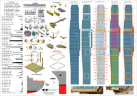 1/200 Pontos Model USS CV-6 Enterprise 1942 Detail Up Set (Blue Deck) 27010FB