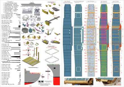 1/200 Pontos Model USS CV-6 Enterprise 1942 Detail Up Set (Blue Deck) 27010FB