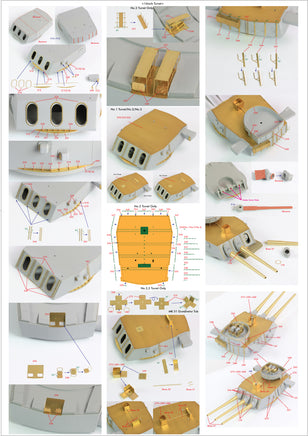 1/200 Pontos Model USS BB-63 Missouri 1945 Detail Up Set (20B Deck Blue Deck) 23003F1