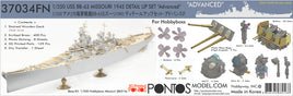 1/350 Pontos Model USS BB-63 Missouri 1945 Detail Up Set for HB (Teak Tone) 37034FN