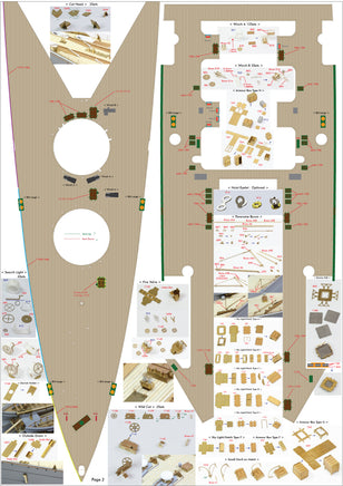 1/200 Pontos Model HMS Hood 1941 Detail Up Set 23009F1